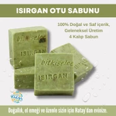 Bitkiselce Saf ve doğal içeriklerle ısırgan Otu Sabunu  450 gr (4 Kalıp) - 1