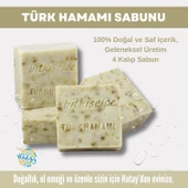 Bitkiselce Saf ve doğal içeriklerle Türk Hamamı Sabunu 450 gr (4 Kalıp) - 1