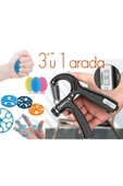 HT SAĞLIK 3U1 ARADA EL VE PARMAK EGZERSIZ SETI - SAYACLI AYARLI EL YAYI - EGZERSİZ TOPU VE PARMAK GUCLENDİRME thumbnail 1