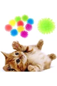 HT SAĞLIK Kediler için Dikenli Kirpi topu masaj kedi oyuncak top kovalamak için dayanıklı ve eğlenceli thumbnail 1