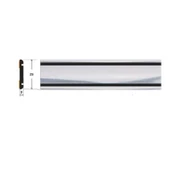 25 Mm Dekoratif Krom Çıta Şeirt Siyah Çizgili  1 Metre - 1