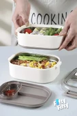 Vagonlife 1450 ML 3 Kat Çelik (2 Kat Kullanılabilir) Bento Lunch Box Yeni Nesil Sefer Tası-FFLBOX7083 - 8
