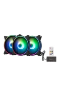 GamePower Air Turbine 3x120mm Argb Kumandalı Fan Set Rgb Kit Sessiz Kasa Fanı - 1