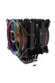 OEM Gametech Freezer Pro Hd120 2x Rgb Işık 6x Bakır Kule Tipi Işlemci Fanı - 3