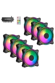 GamePower Air Turbine 7x120mm 7'li Argb Pro Fan Seti Kit Kasa Fanı (KONTROLCÜLÜ VE KUMANDALI) - 1