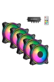 GamePower Air Turbine 5x120mm 5'li Argb Pro Fan Seti Kit Kasa Fanı (kontrolcülü Ve Kumandalı) - 1