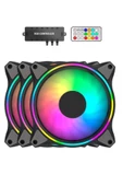 GamePower Air Turbine Silence 3x120mm A-rgb Fan Kit 3in1 Sessiz Kasa Fanı Kumanda+10xrgb Kontrolcü - 1