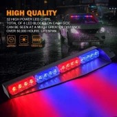 Çakar lamba vantuzlu 2'li set 12-30v kırmızı-mavi / LAPA542 thumbnail 2