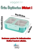 Vagonlife Lunch Box 700 ML Tek Kat İki Bölmeli Metal Kaşıklı Yeni Nesil Sefer Tası-FFLBOX7096 - 3