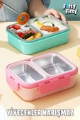 Vagonlife Lunch Box 700 ML Tek Kat İki Bölmeli Metal Kaşıklı Yeni Nesil Sefer Tası-FFLBOX7096 - 11