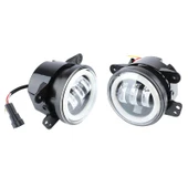 Offroad sis lambası beyaz-turuncu angelli set 4inç /  LASS373 - 1