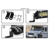 Offroad sis lambası 34cm 120w 12-30v beyaz-amber flaşlı adet / LASS315-1 - 2