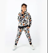 Triliya Dijital Baskılı Kapşonlu Mevsimlik Eşofman Takımı – Lüks Tasarım, 4-12 Yaş - 1