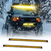 Offroad sis lambası piano black iç çerçeve sarı 12-32V 97cm /  LASS365-1 - 2