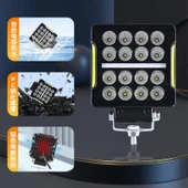 Offroad sis lambası kare 10,5 x 3,5 x 12cm 12-80v 35w Beyaz-amber adet / LASS351-1 - 2