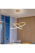 Gold / Ada / 60-40 cm / 3 Renk Işık / Sarkıt Avize / 3 Yıl Garant - 1
