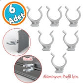 (6 Adet) Mobilya Baza Ayakkabılık Dolap Mutfak Tezgah Gardrop Vestiyer Ayak Bacak Boru Tutucu Toka Klips thumbnail 1