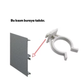 (6 Adet) Mobilya Baza Ayakkabılık Dolap Mutfak Tezgah Gardrop Vestiyer Ayak Bacak Boru Tutucu Toka Klips thumbnail 3