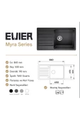 Evıer Granit Evye Myra Series Antrasite (Antrasit) - 4