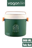Vagonlife Tek Kat Yuvarlak Bento Lunch Box Ofis-Okul İçin Yeni Nesil Sefer Tası -FFLBOX5431KAT - 6