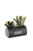 Home Yazılı Plastik Çiçek Ve Kütük Kapı Veya Masa Süsü - 1