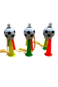 3 Adet Maç Kornası -  Sesli Üflemeli İpli Mini Maç Kornası - Maç Borazanı - Vuvuzela - Tribün Düdüğü - 4