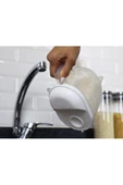 Pratik Pirinç Süzgeci 1 Litre - Yıkama, Süzme ve Ölçülü Süzgeç Beyaz - 4