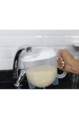 Pratik Pirinç Süzgeci 1 Litre - Yıkama, Süzme ve Ölçülü Süzgeç Beyaz - 1