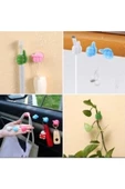 Yapışkanlı Baş Parmak Kablo Düzenleyici Diş Fırçası Anahtarlık Askısı 6 Adet - 8