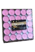 Dekoratif Mini Tea Light Yuvarlak 50li Romantik Mum Pembe - 2