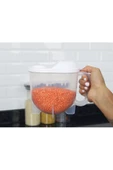 Pratik Pirinç Süzgeci 1 Litre - Yıkama, Süzme ve Ölçülü Süzgeç Beyaz - 7