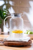 Kapris Balıksırtı Desenli Cam Sürahi 2000 Ml SA6866 - 2