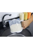 Pratik Pirinç Süzgeci 1 Litre - Yıkama, Süzme ve Ölçülü Süzgeç Beyaz - 6