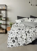 Cotton Box Balance Ranforce Tek Kişilik Nevresim Takımı Meresa Siyah - 1