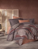 Cotton Box Modern Tek Kişilik Nevresim Takımı Fluss Tarçın thumbnail 1