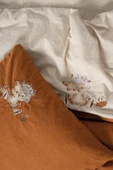 Cotton Box Cuddly Nakışlı Bebek Nevresim Takımı Clever Bej - 2