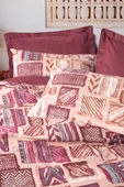 Cotton Box Ethnic Çift Kişilik Nevresim Takımı Estilo Bordo - 2