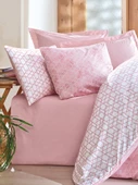 Cotton Box Minimal Çift Kişilik Lastikli Çarşaflı Nevresim Takımı Best Pembe thumbnail 1