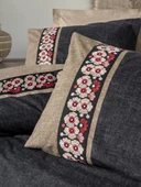 Cotton Box Folk Art Tek Kişilik Nevresim Takımı Yamka Bej thumbnail 2