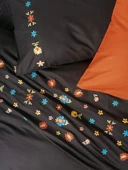 Cotton Box Nakışlı Ranforce Çift Kişilik Nevresim Takımı Liker Kiremit - 2