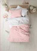 Cotton Box Cuddly Nakışlı Bebek Nevresim Takımı Bonic Beyaz - 1