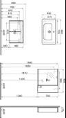 Vitra Step 85 cm Tik Banyo Dolabı Takımı 61533 - 2