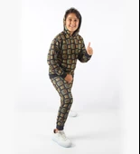 Triliya Dijital Baskılı Kapşonlu Mevsimlik Eşofman Takımı – Lüks Tasarım, 4-12 Yaş - 2