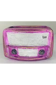 Daytona Radyo Renkli Dekoratif -retro- Kalemlik (PEMBE) 2 Adet - 2