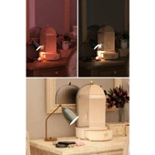 Piev House by House Glow Vitrin 360 Döner Standlı Çekmeceli Raflı Hazneli Makyaj Kozmetik Organizer - 3