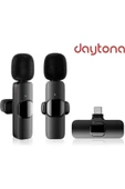 Daytona K9T2 Type-c Telefon Için 2'li Yakamikrofon Kablosuz (GİRİŞ:TİP-C ALICI - ÇIKIŞ:2'MİKROFON) - 1