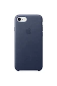 Daytona Iphone 7/8 Uyumlu Telefon Uyumlu Ultra Slim Mikrofiber Deri Kılıf - Lacivert - 1