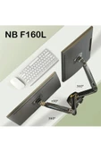 Daytona North Bayou Nb F160l UyumluAmortisörlü 17"-27" Monitör Tutucu Ve 10"-17" Laptop Standı 2023 Tasarım - 2