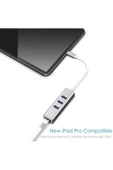 Daytona Fc05 Type-c To 3 X 3.0 Usb Rj45 Lan Ethernet Çevirici Macbook Uyumlu thumbnail 4