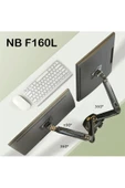 North Bayou Nb F160l Ayarlanabilir Amortisörlü Laptop Standı Ve Ergonomik Monitör Standı - Tutucu 17 Siyah - 1